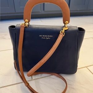 Burberry Navy and Tan Women's Bag